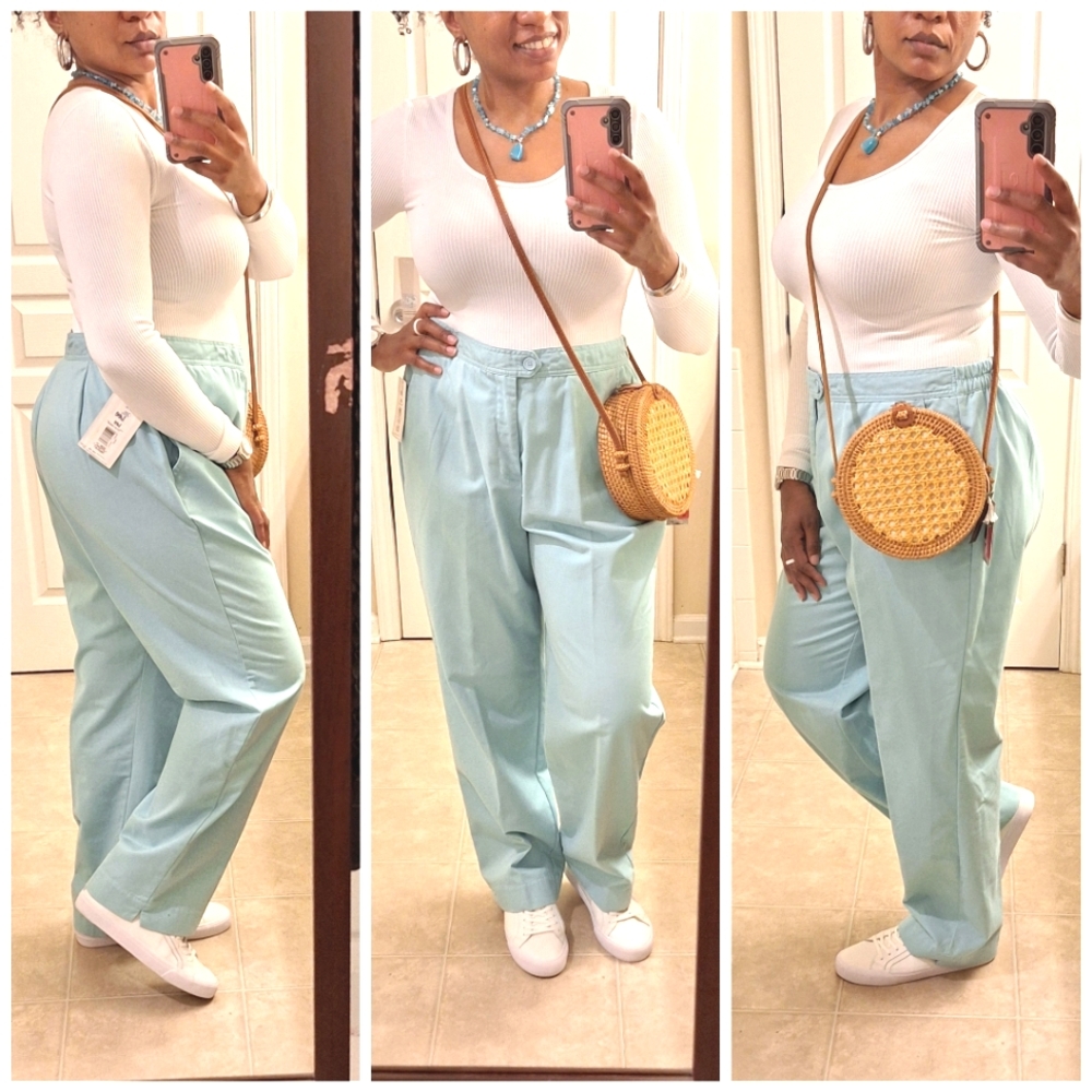 💎NWT Vintage Ms. Lee Aqua Pants